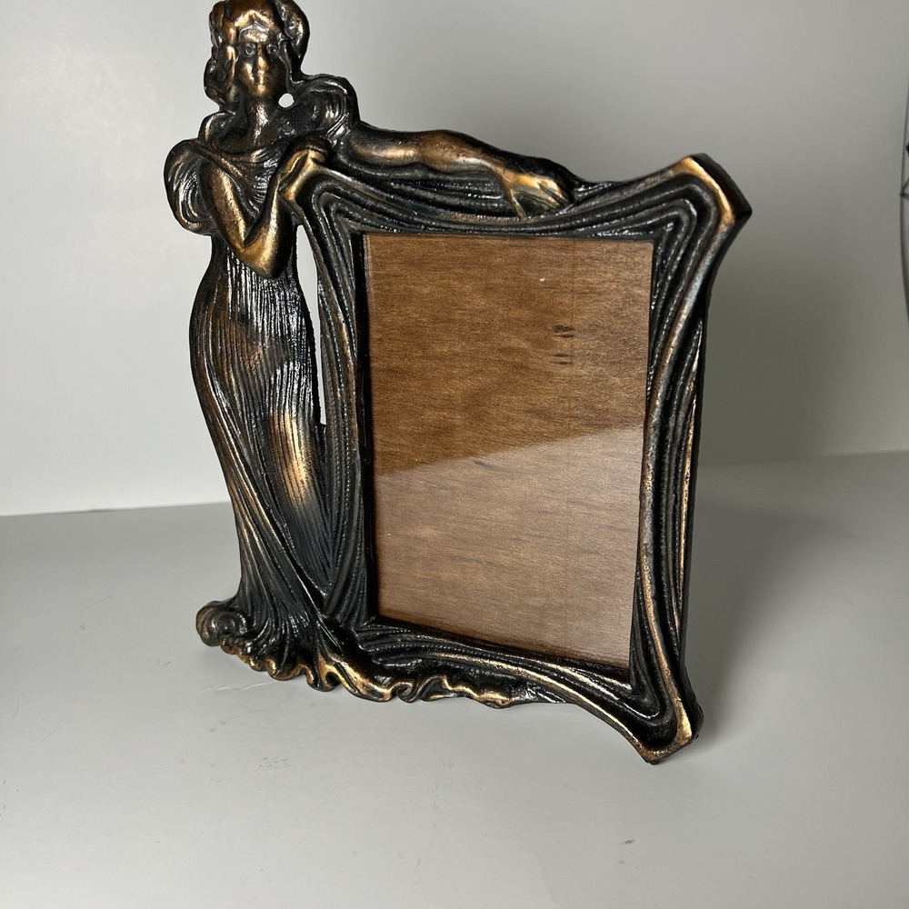 Vintage Price Products Art Nouveau Lady Metal Picture Frame‎